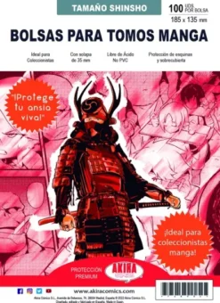 BOLSAS PARA MANGA: TAMAÑO SHINSHO AKIRA COMICS [PAQUETE 100 UDS]