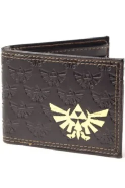 CARTERA: ESTILO BILLETERA CON LOGOTIPO ZELDA ESTAMPADO (COLOR NEGRO)