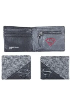 CARTERA: ESTILO BILLETERA CON CREMALLERA MODELO SUPERMAN [CAJA]