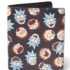 CARTERA: ESTILO BILLETERA CON MONEDERO MODELO RICK AND MORTY (COLOR NEGRO)