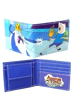 CARTERA: ESTILO BILLETERA HORA DE AVENTURAS FINN Y JAKE (COLOR AZUL)