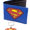 CARTERA: ESTILO BILLETERA SUPERMAN CLASSIC CON LLAVERO (COLOR AZUL) [CAJA]
