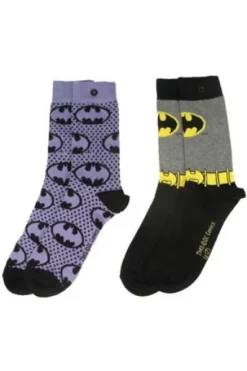 DC COMICS: PACK 2 PARES DE CALCETINES DE MUJER (BATMAN PURPURA)