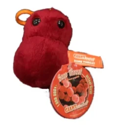 DOLOR DE GARGANTA (STREPTOCOCCUS PYOGENES) GIANTMICROBES LLAVERO (PELUCHE 5-8 CMS)