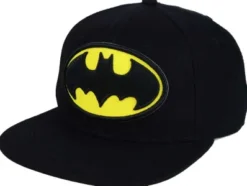 GORRA DE BEISBOL DC: BATMAN LOGO AMARILLO Y NEGRO CON BORDE NEGRO (COLOR NEGRO)