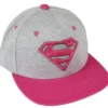 GORRA DE BEISBOL DC: SUPERMAN LOGO (COLOR ROSA Y GRIS)