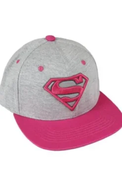 GORRA DE BEISBOL DC: SUPERMAN LOGO (COLOR ROSA Y GRIS)