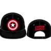 GORRA DE BEISBOL MARVEL: CAPITAN AMERICA ESCUDO CIRCULAR (COLOR NEGRO)
