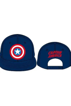 GORRA DE BEISBOL MARVEL: ESCUDO DEL CAPITAN AMERICA (COLOR AZUL)