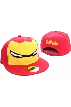 GORRA DE BEISBOL MARVEL: IRON MAN MASCARA (COLOR ROJO Y AMARILLO)