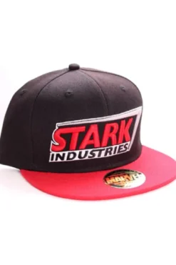 GORRA DE BEISBOL MARVEL: STARK INDUSTRIES LOGO (COLOR NEGRO Y ROJO)
