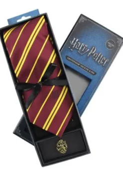 HARRY POTTER: SET DE CORBATA & PIN GRYFFINDOR[CAJA]