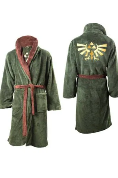 LEGEND OF ZELDA: ALBORNOZ POLAR PARA CHICO TALLA XS-M (MODELO LOGO TRIFUERZA)