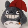 MI VECINO TOTORO: PELUCHE TOTORO GRIS CON PARAGUAS ROJO (15 CM)