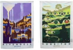 SEÑOR DE LOS ANILLOS, EL: JUEGO DE 2 PAÑOS DE COCINA RIVENDELL & HOBBITON 70 CM